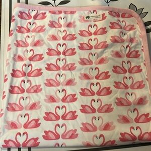Monica & Andy Coming Home Blanket in Swan pattern